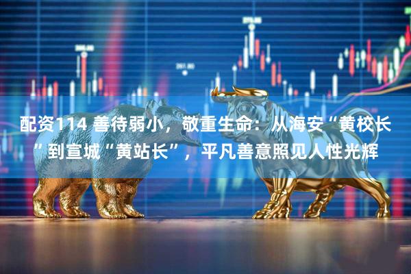 配资114 善待弱小,敬重生命:从海安“黄校长”到宣城“黄站长”,平凡善意照见人性光辉